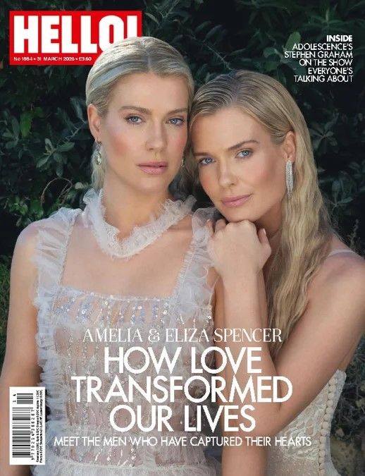 Hello! magazine - Lady Amelia Spencer and Lady Eliza Spencer cover (31 March 2025 - Issue 1884)