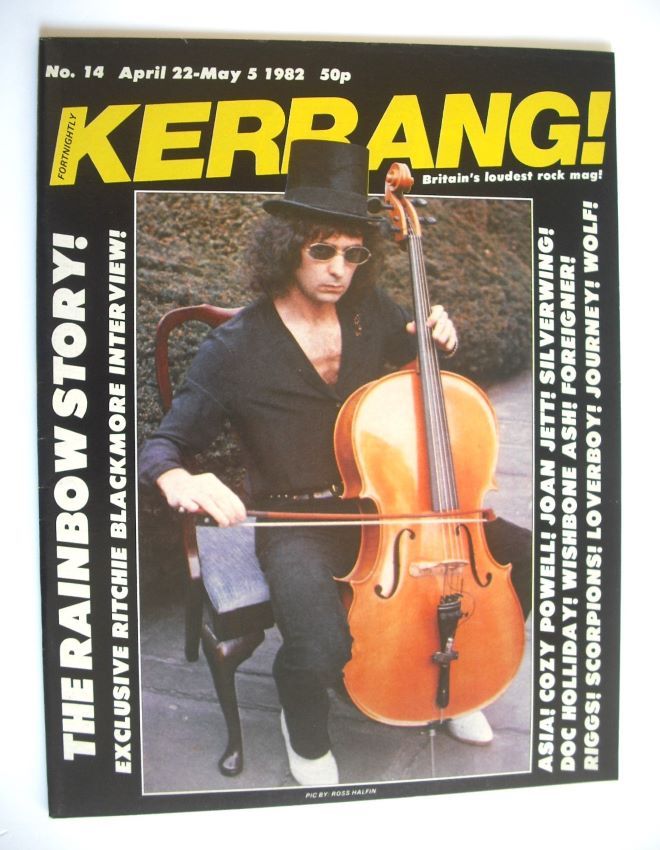 Kerrang magazine - Ritchie Blackmore cover (22 April - 5 May 1982 - Issue 14)