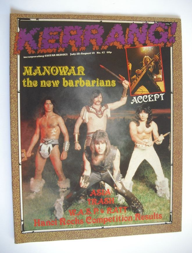 Kerrang magazine - Manowar cover (28 July - 10 August 1983 - Issue 47)