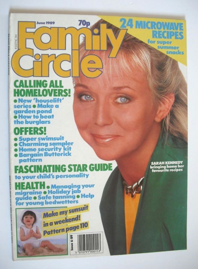 Family Circle magazine - June 1989 - Sarah Kennedy cover