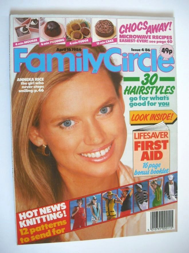 Family Circle magazine - 16 April 1986 - Anneka Rice cover