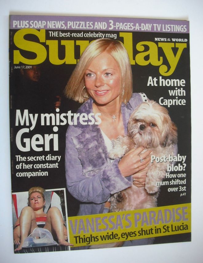 Sunday magazine - 17 June 2001 - Geri Halliwell cover