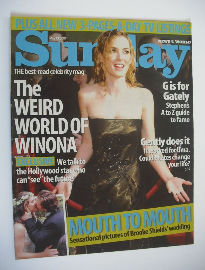 Sunday magazine - 13 May 2001 - Winona Ryder cover