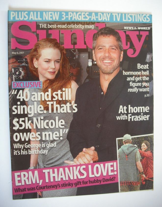 <!--2001-05-06-->Sunday magazine - 6 May 2001 - George Clooney and Nicole K