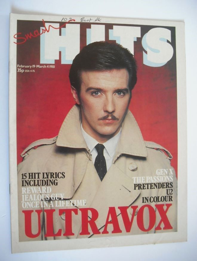 Smash Hits magazine - Ultravox cover (19 February-4 March 1981)