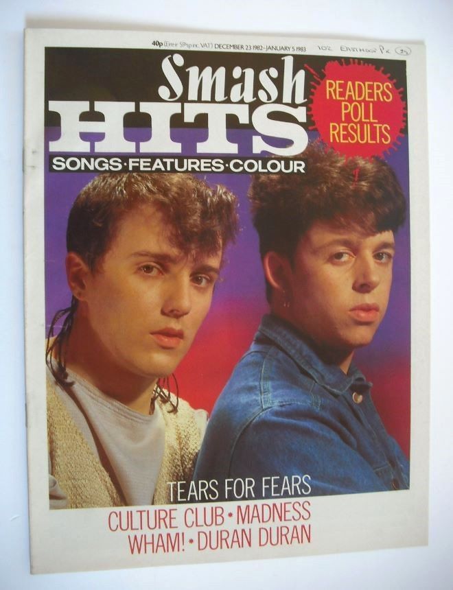 Smash Hits magazine - Tears For Fears cover (23 December 1982 - 5 January 1983)