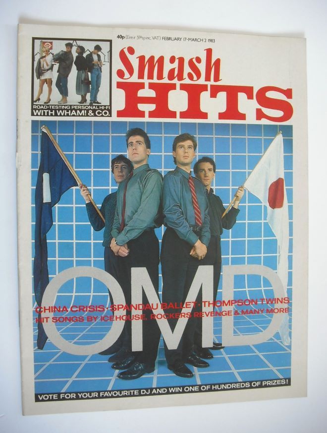 Smash Hits magazine - Orchestral Manoeuvres In The Dark cover (17 February - 2 March 1983)