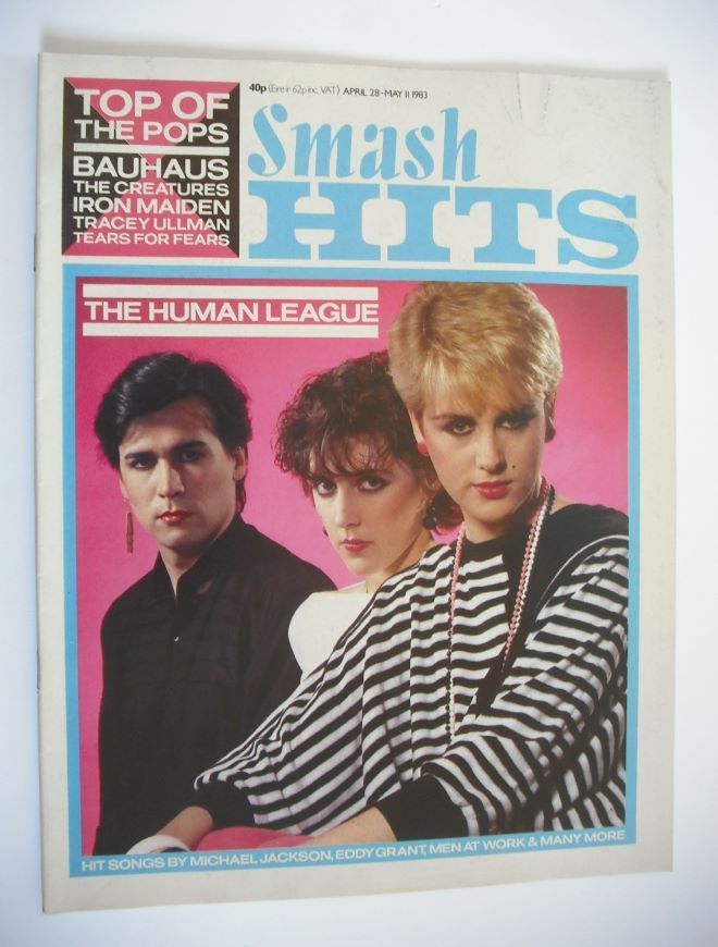 Smash Hits magazine - The Human League cover (28 April - 11 May 1983)