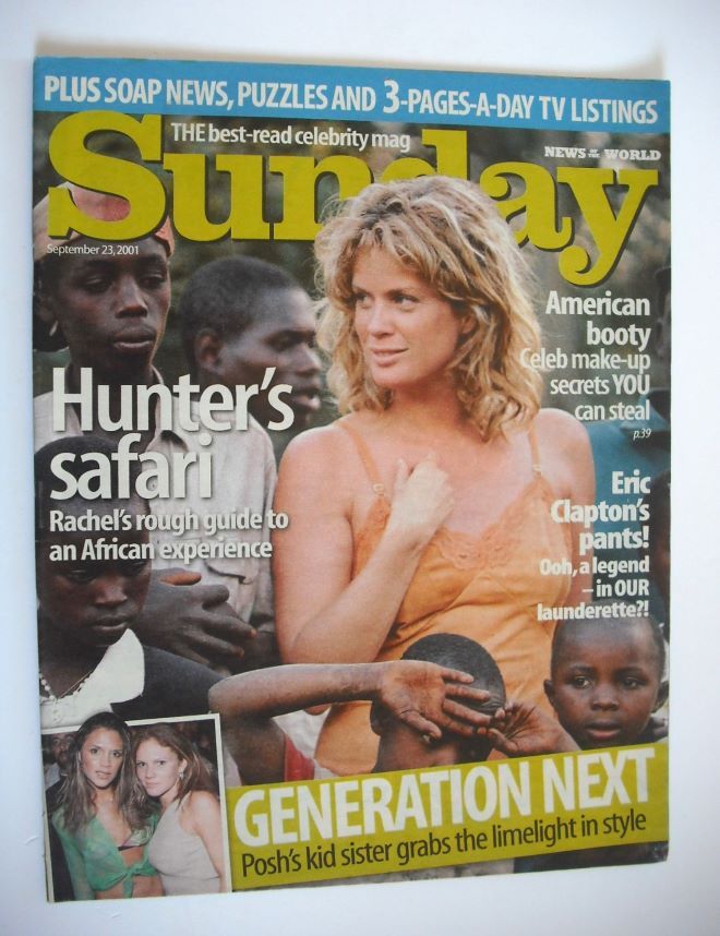 Sunday magazine - 23 September 2001 - Rachel Hunter cover