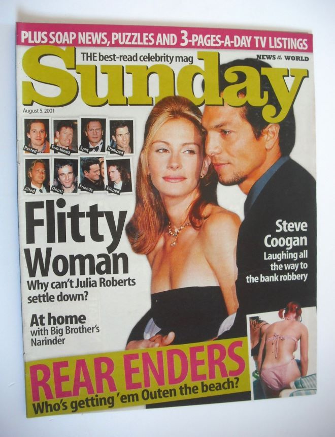 Sunday magazine - 5 August 2001 - Ben Bratt and Julia Roberts cover