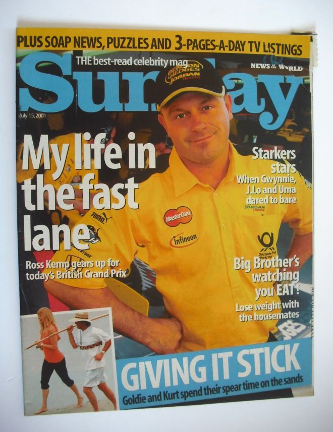 Sunday magazine - 15 July 2001 - Ross Kemp cover