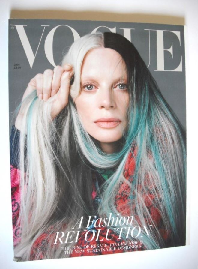 British Vogue magazine - January 2022 - Kristen McMenamy cover (Subscriber's Issue)