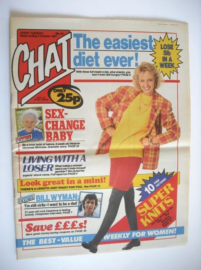 Chat magazine - Super Knits cover (3 October 1987)