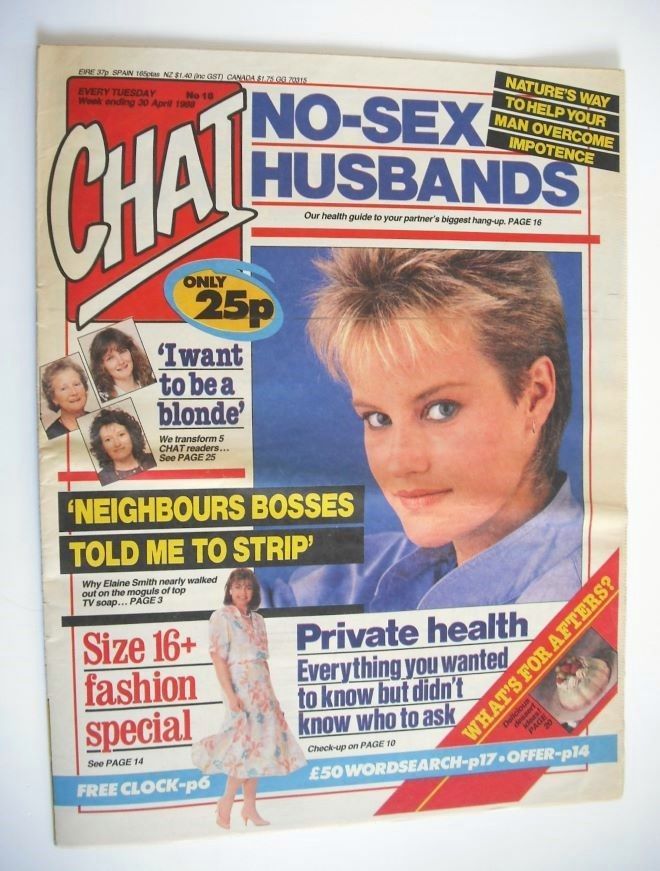 Chat magazine - Elaine Smith cover (30 April 1988)