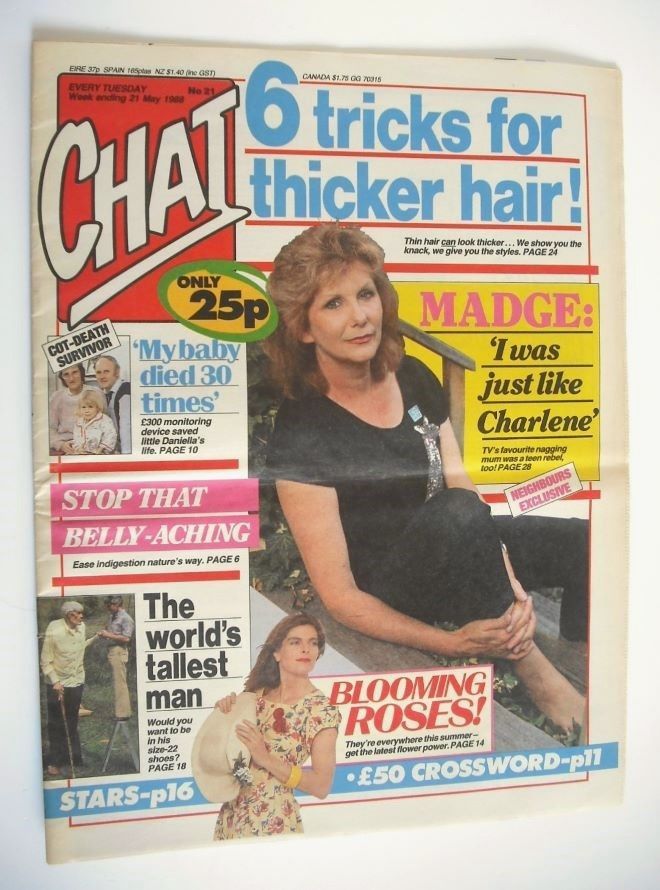 Chat magazine - Anne Charleston cover (21 May 1988)