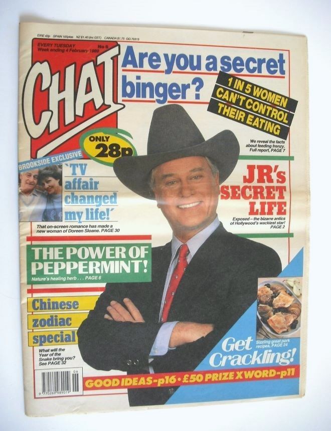 Chat magazine - Larry Hagman cover (4 February 1989)