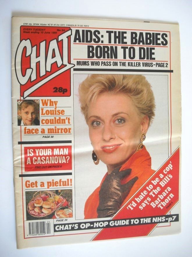 Chat magazine - Barbara Thorn cover (10 June 1989)