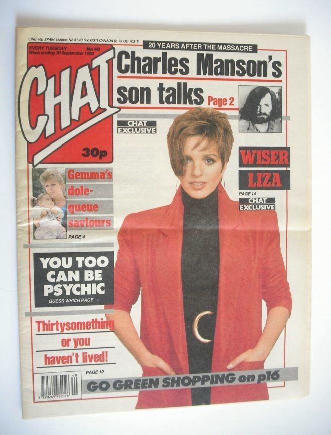 Chat magazine - Liza Minnelli cover (30 September 1989)