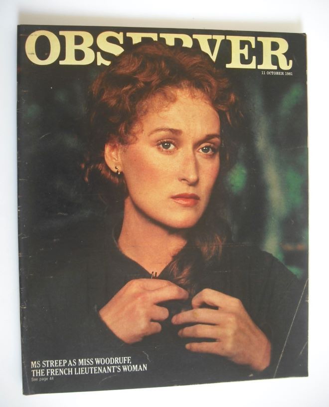 The Observer magazine - Meryl Streep cover (11 October 1981)