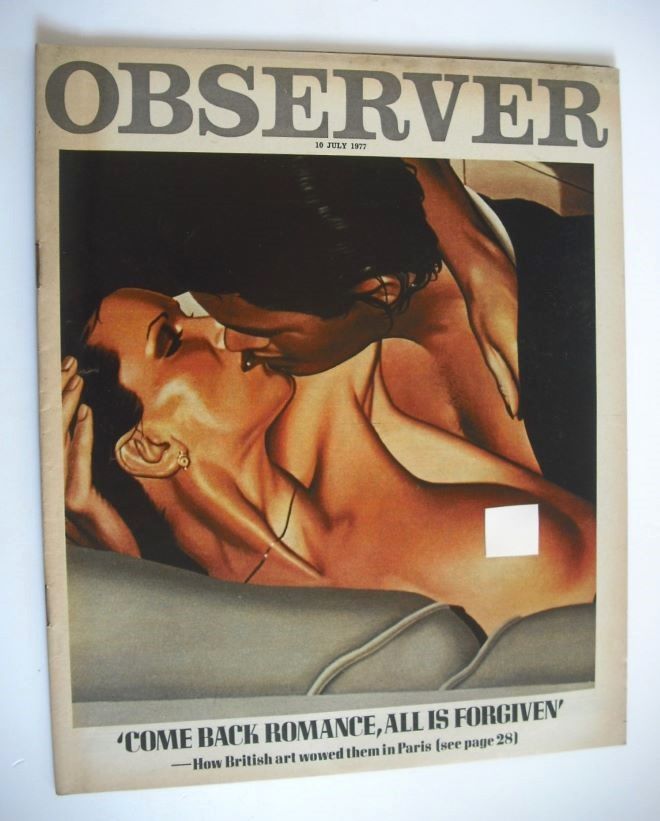 The Observer magazine - Come Back Romance cover (10 July 1977)