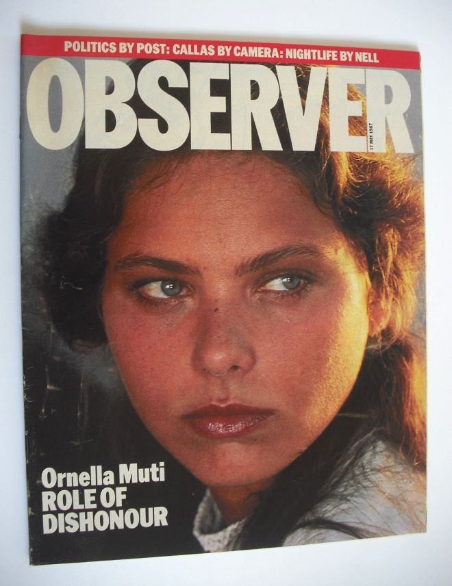The Observer magazine - Ornella Muti cover (17 May 1987)
