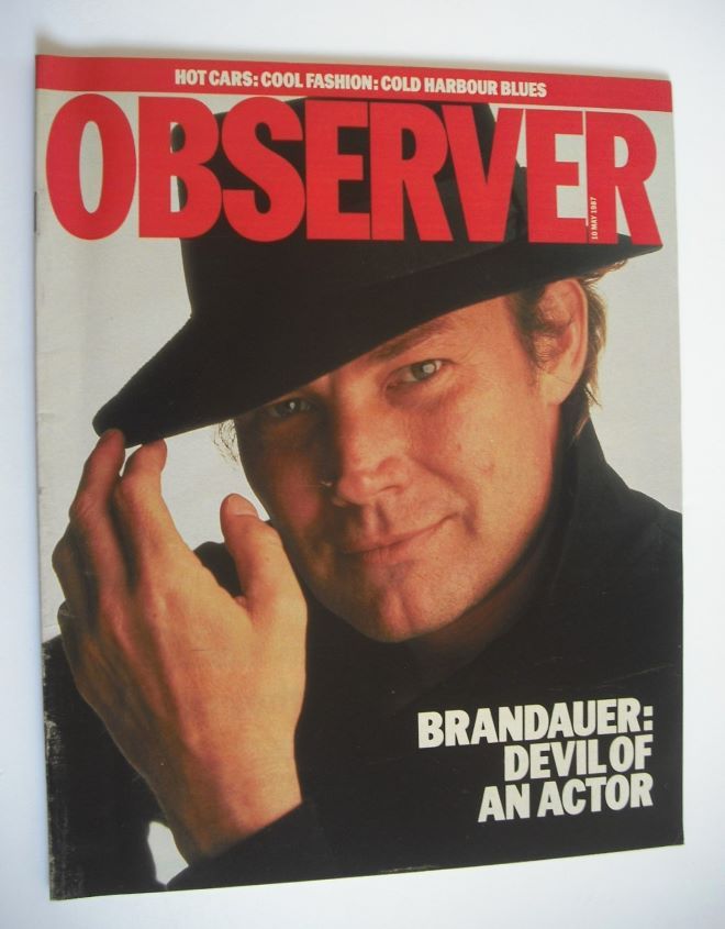 The Observer magazine - Klaus Maria Brandauer cover (10 May 1987)