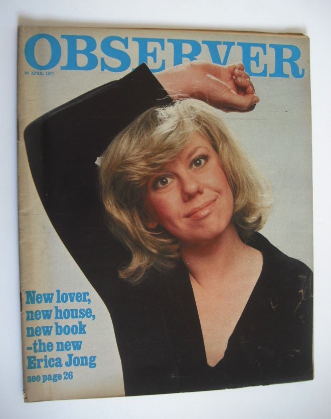 The Observer magazine - Erica Jong cover (24 April 1977)