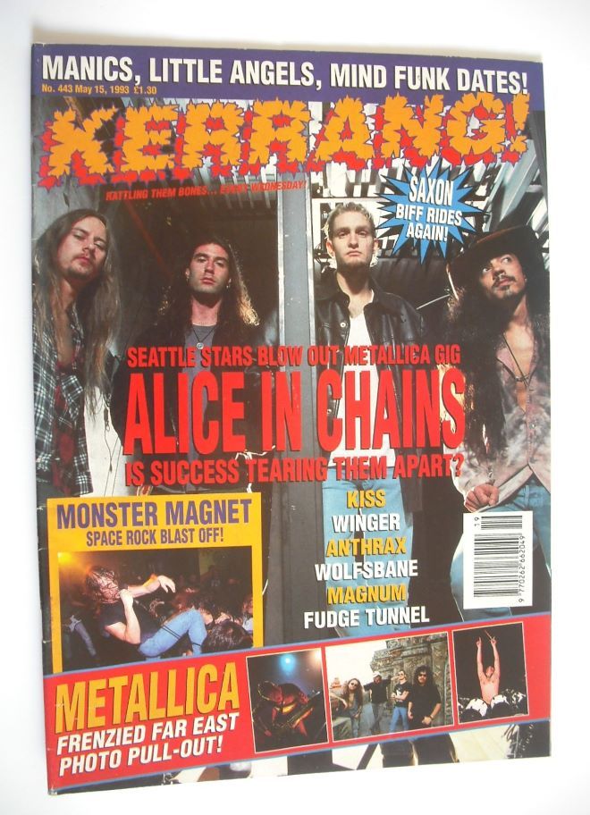<!--1993-05-15-->Kerrang magazine - Alice In Chains cover (15 May 1993 - Is