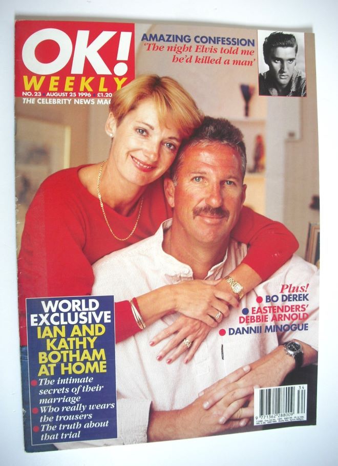 OK! magazine - Ian Botham & Kathy Botham cover (25 August 1996 - Issue 23)