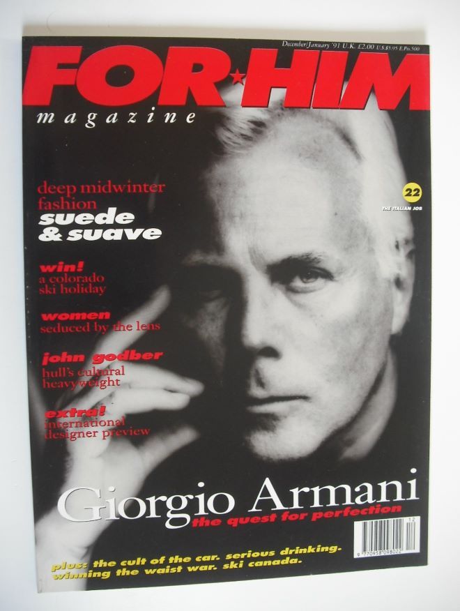 For Him magazine - Giorgio Armani cover (December 1990/January 1991)