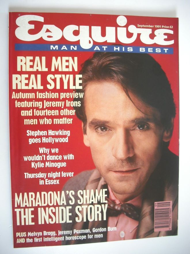 Esquire magazine - Jeremy Irons cover (September 1991)