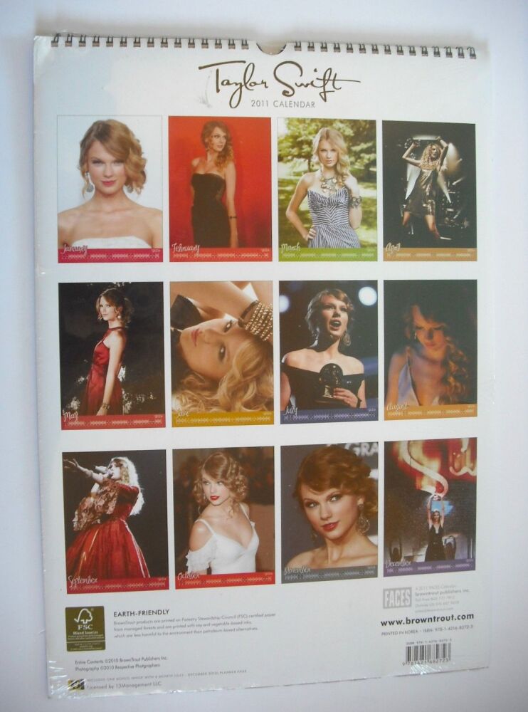 Taylor Swift Calendar 2011