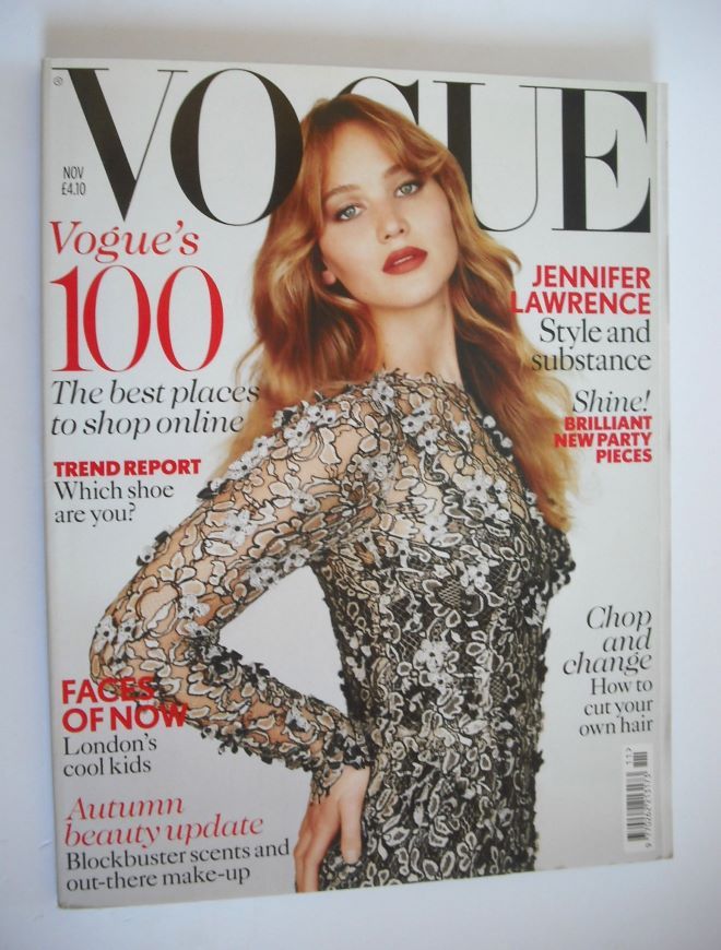 British Vogue magazine - November 2012 - Jennifer Lawrence cover