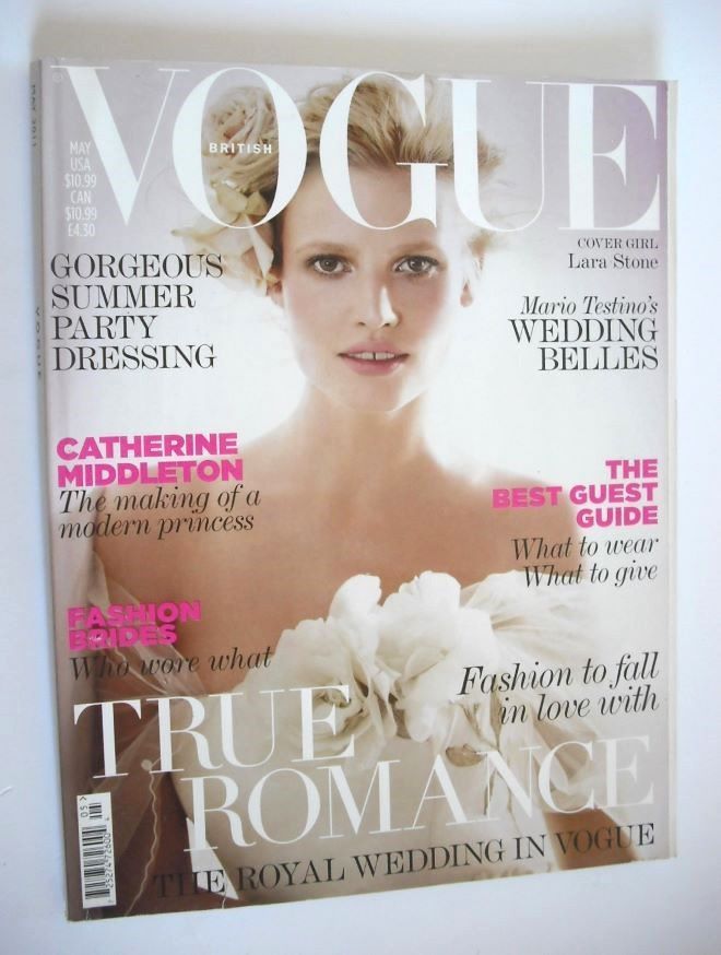British Vogue magazine - May 2011 - Lara Stone cover