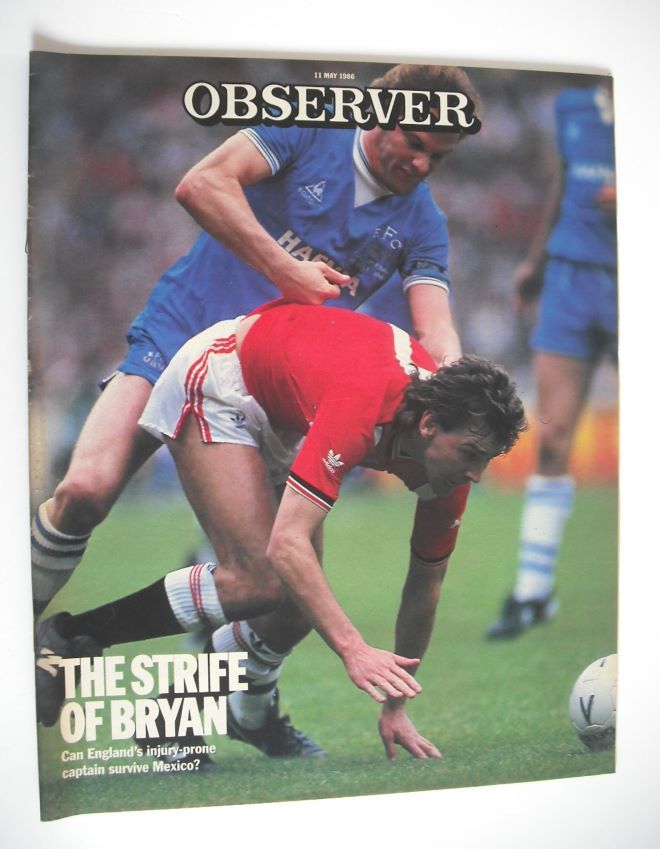 The Observer magazine - Bryan Robson cover (11 May 1986)