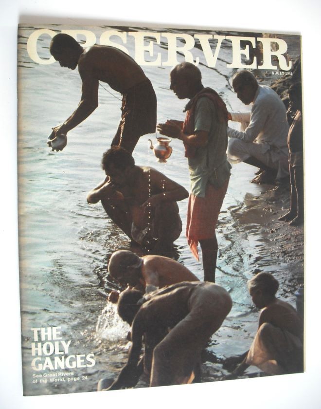 The Observer magazine - The Holy Ganges cover (5 July 1981)