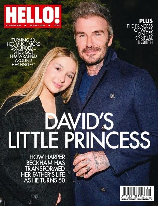 Hello! magazine - David Beckham and Harper Beckham cover (28 April 2025 - Issue 1888)