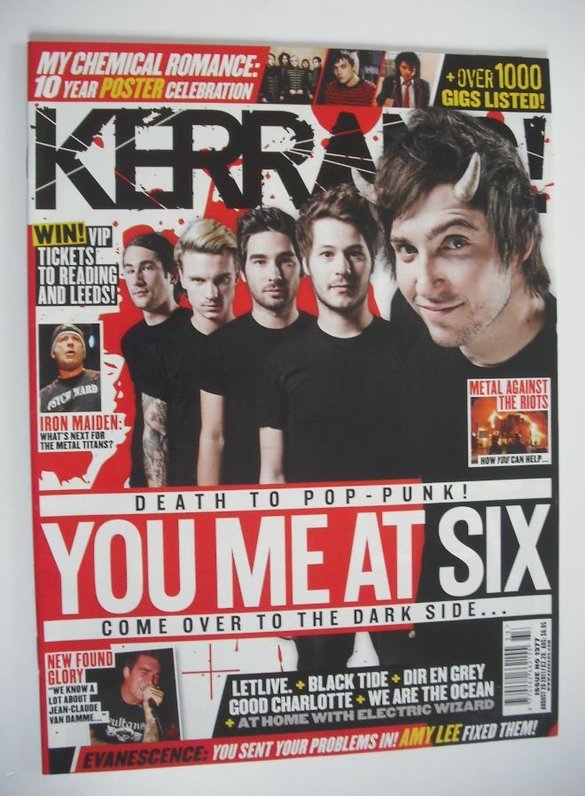 Kerrang magazine - You Me At Six cover (20 August 2011 - Issue 1377)