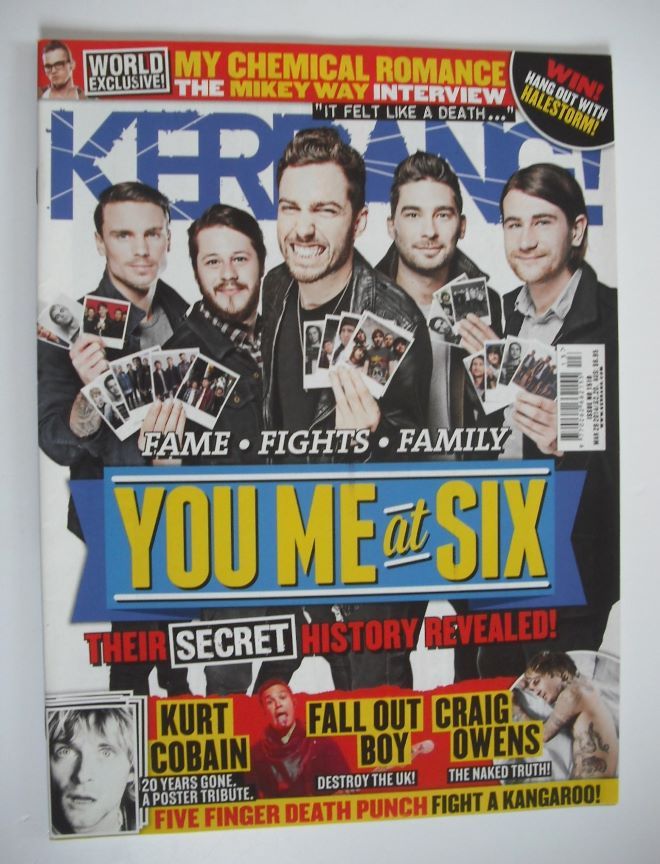 Kerrang magazine - You Me At Six cover (29 March 2014 - Issue 1510)