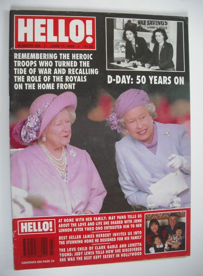 Hello! magazine - Queen Elizabeth II and the Queen Mother cover (11 June 1994 - Issue 308)