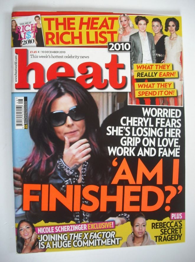 <!--2010-12-04-->Heat magazine - Cheryl Cole cover (4-10 December 2010 - Is