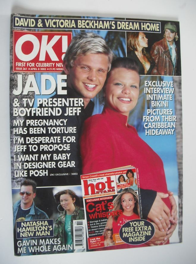 OK! magazine - Jeff Brazier and Jade Goody cover (8 April 2003 - Issue 361)