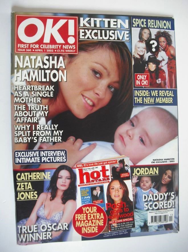 OK! magazine - Natasha Hamilton cover (1 April 2003 - Issue 360)