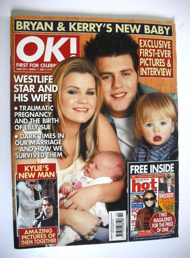 OK! magazine - Kerry Katona and Bryan McFadden cover (11 March 2003 - Issue 357)