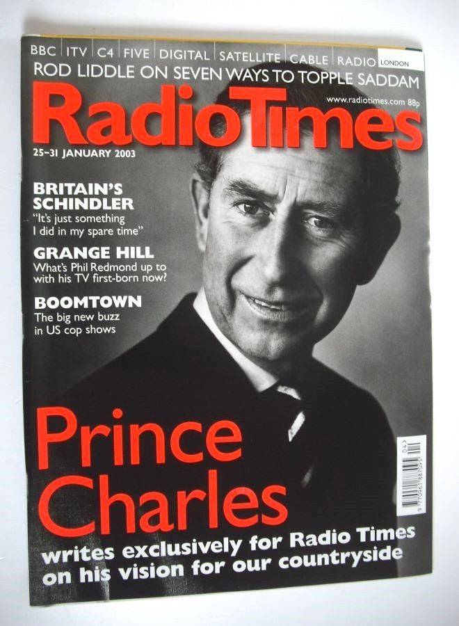 Radio Times magazine - Prince Charles cover (25-31 January 2003)