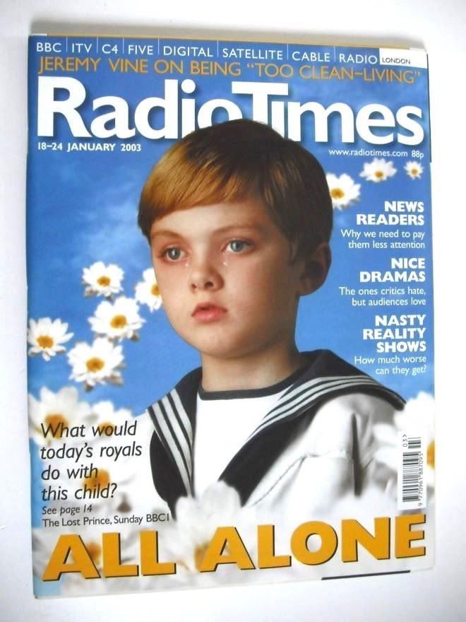 Radio Times magazine - The Lost Prince cover (18-24 January 2003)