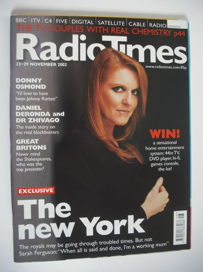 Radio Times magazine - Sarah Ferguson cover (23-29 November 2002)