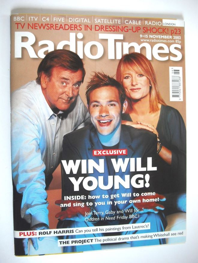 Radio Times magazine - Will Young cover (9-15 November 2002)
