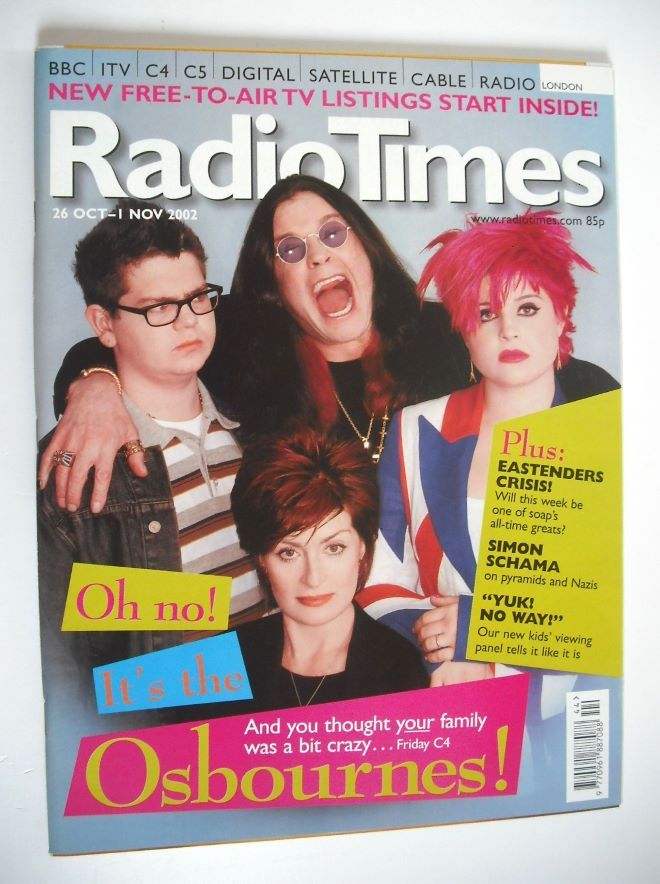 Radio Times magazine - The Osbournes cover (26 October - 1 November 2002)