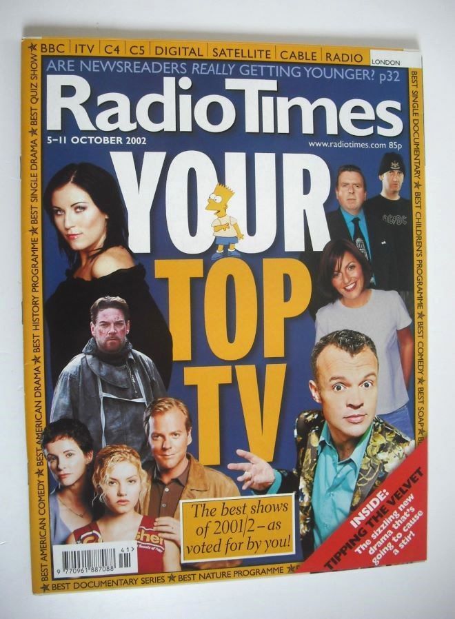 Radio Times magazine - Your Top TV cover (5-11 October 2002)